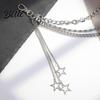 Metal Buckle Waist Belt Chain Titanium Steel Multi Layer Design