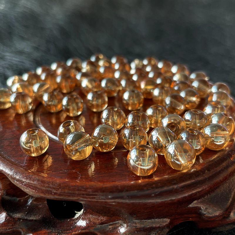 Iridescent Frosted Round Crystal Beads for DIY Jewelry & Accessories