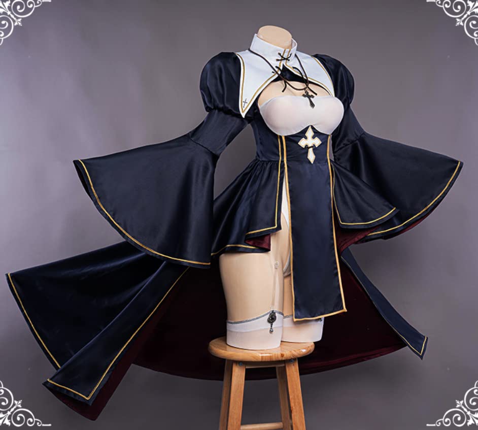 [Princess Outfit] Charlotte Nun Sister Sexy Figure Outfit, Sensual Cosplay Costume for Photoshoots, Size L