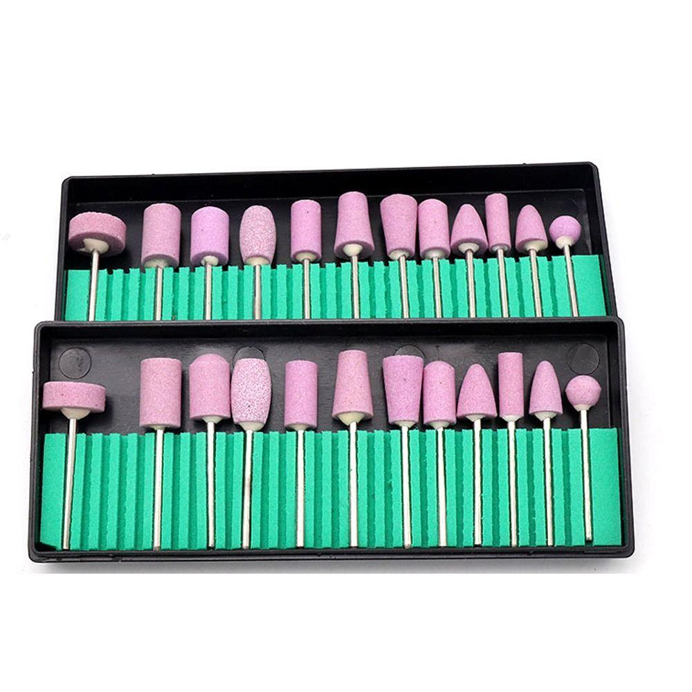 12pcs Grinding Grinding bits Pink Grinding Wheel Head polishing head set Grinding wheel  flint