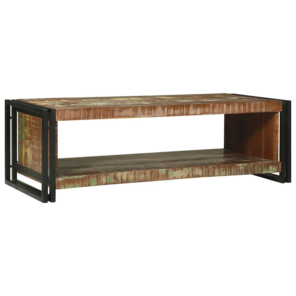 Coffee Table 120 X 50 X 38 Cm Solid Upcycled Wood