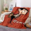 Customiz Name Personality Mr. Bean Blanket Soft &Warm Sofa Office Bed Travel Lunch Break Blanket, Gift Suitable All Seasons