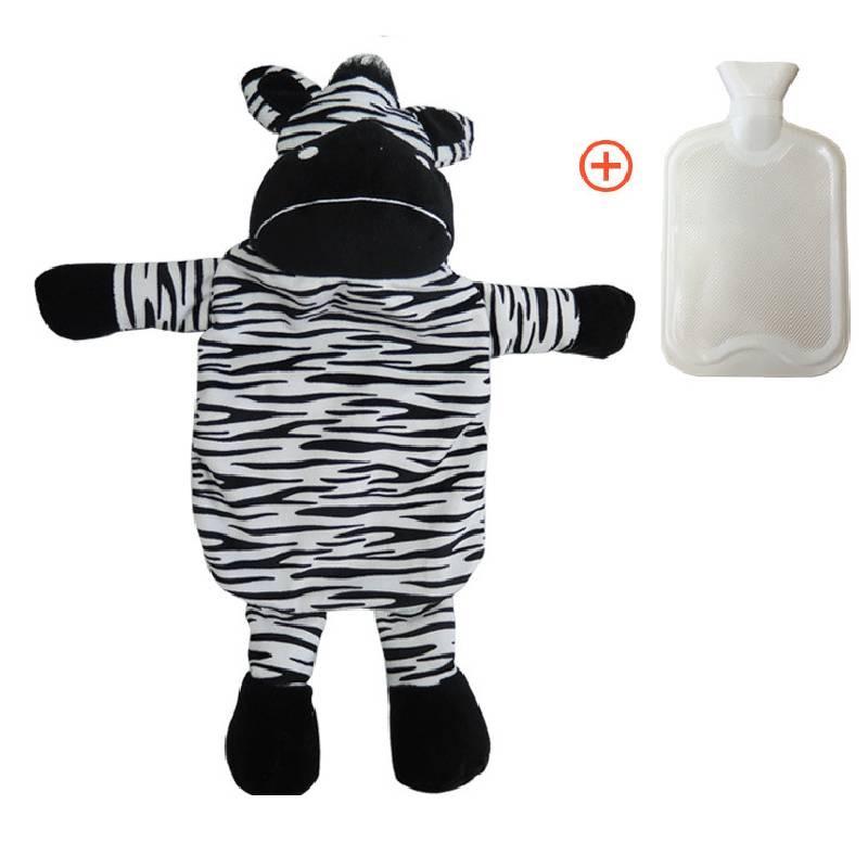 Water Hot Bottle With Plush Cover Soft Fluffy Monkey Unicorn Rubber Hand Warmer