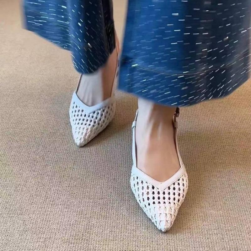 Fashion 2025 Hot Sale Ladies Shoes Closed Toe Women's Sandals Fashion Buckle Strap Office and Career New Shallow Best Seller Heels Women