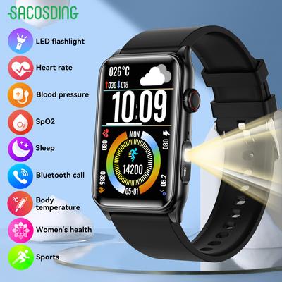 SACOSDING 1.57 Inch Fashion Ladies Bracelet Heart Rate BP Voice Call Sports Smartwatch 2026 New Health Smart Watch For Android IOS