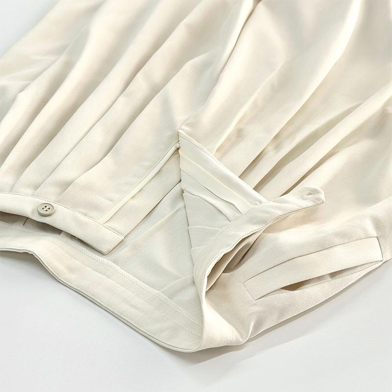 Causal Solid Draped Mopping Pants Women Loose High Waist Wide Leg Trousers Spring Autumn Versatile Commuting Pants