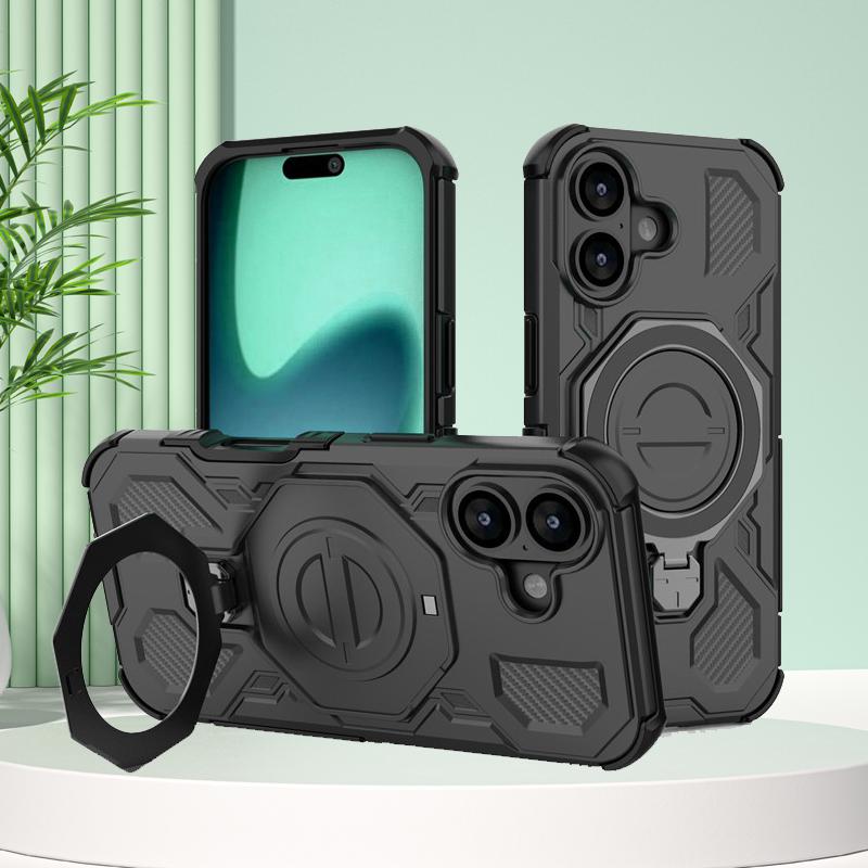 For iPhone 17 Case iPhone 17 Cover Holder Magnetic Wireless Charging Bumper Protective Phone Cases For iPhone 17 Air Pro Max