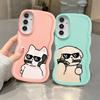 Paare Hund Katze Cool Weiche Handyhülle für Samsung Galaxy A12 A16 A52 A21s A13 A15 A14 A11 A05 A03 A53 A33 A06 A04 A23 A22