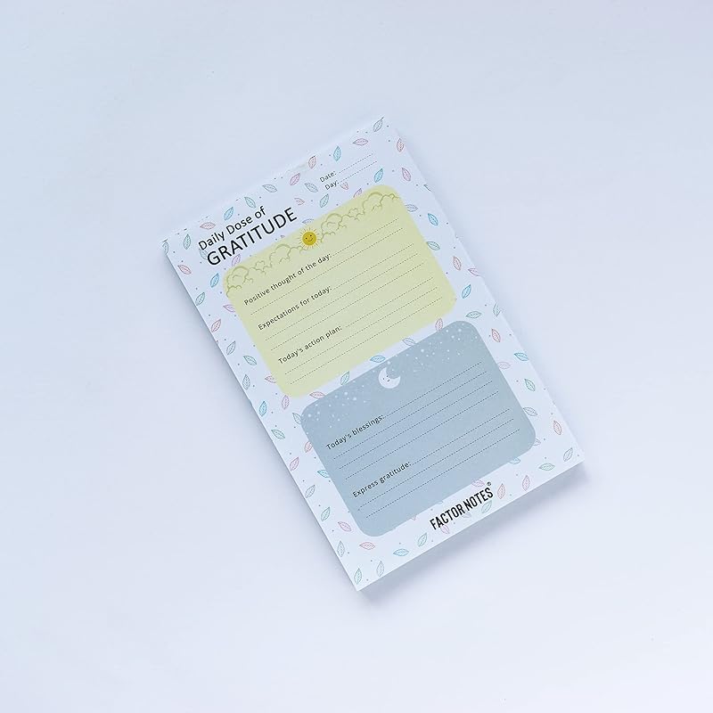 Factor Notes Tear-Off Notepads:A5 Sized|90 Sheets|90 Gsm(Daily Dose Of Gratitude) a5