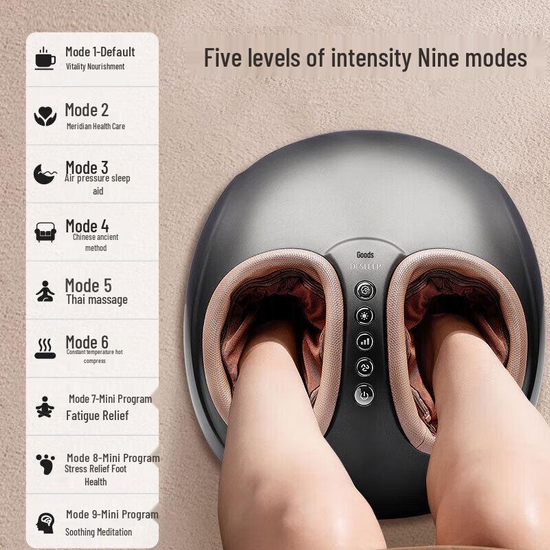 Desleep Foot Massager with Heat and UV Sterilization CN Plug (adapter Included)