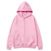 Felpa con cappuccio e zip unisex oversize in pile da uomo e donna, pullover casual a maniche lunghe in tinta unita