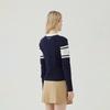 MARTINE GOLF Logo V Neck Pullover_Navy