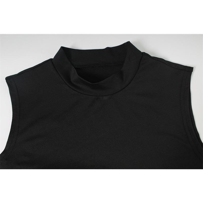 Pure Desire for Summer Chic Chic Chic Waist Half High Neck Floral Embellished Dress