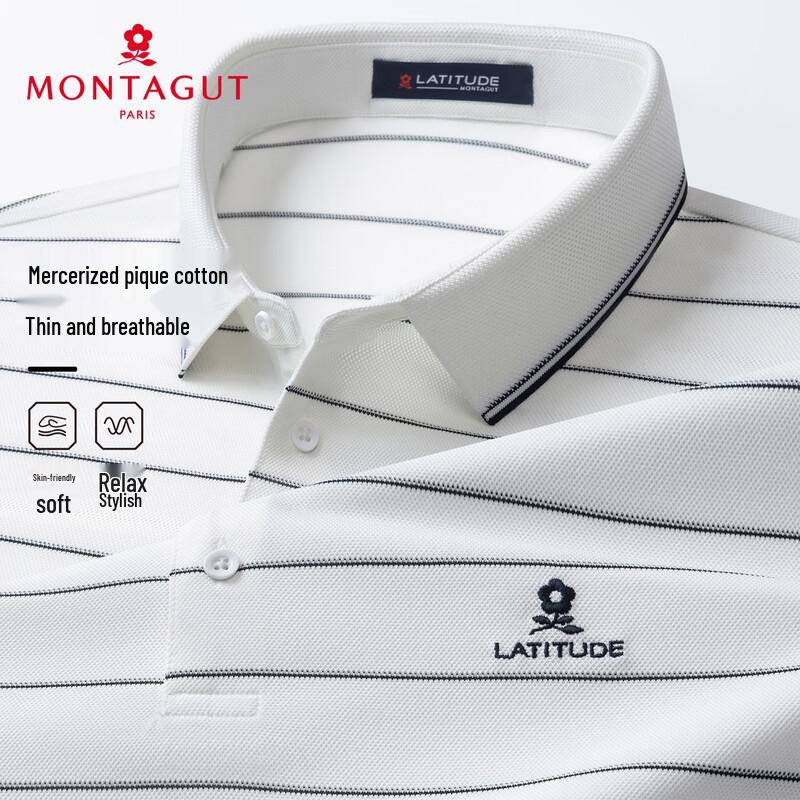 MONTAGUT Men s Mercerized Pique Polo Shirt 56
