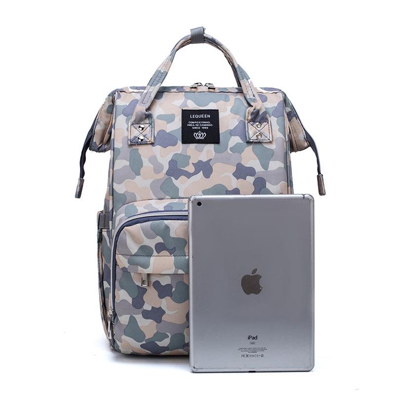 LEQUEEN Multifunctional Fashion Backpack for Moms - Large Capacity Mother and Baby Bag