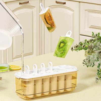 Eis am Stiel und Eiswürfelform mit Deckel BPA-freier Kunststoffform für hausgemachte Eis am Stiel Gefrierschranklagerung Einfach zu lösende Spülmaschinenfeste Sommer