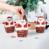 WTEMPO Cute Santa Claus Shaped Design Gift Boxes Christmas Mini Presents Packaging Boxes Creative Foldable DIY Paper Favor Boxes