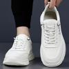 2026 New Men's Shoes Leather Fashion Low-top Vulcanized Shoes Male Casual Shoes Running Sports Thick Soled Shoes Zapatos Hombre