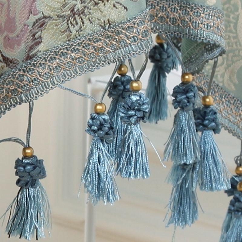 Luxury European Style Round Tablecloth with Tassel Embrodered Table Cover for Wedding Decor Christmas Round Table Cloth