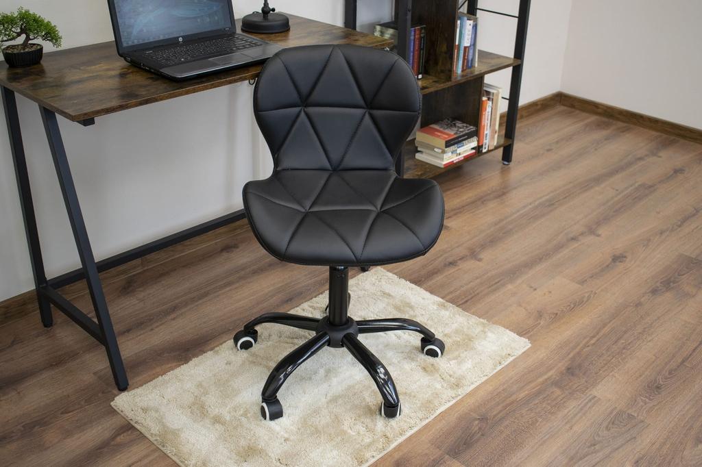 NOTO Eco-leather Swivel Chair - Black