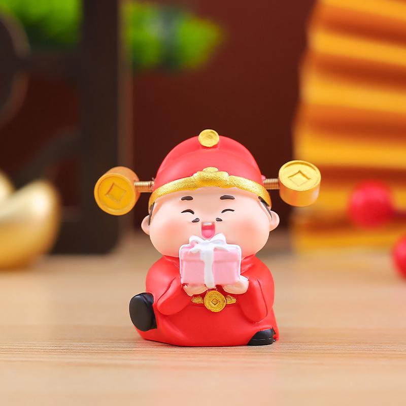 Festive Cat New Year Ornament - Creative Living Room Decoration & Entrance Craft Gift