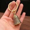 Brass Heart Sutra  Bell Keychain Six Character Mantra Durable  for Believers Daily Use Gifts