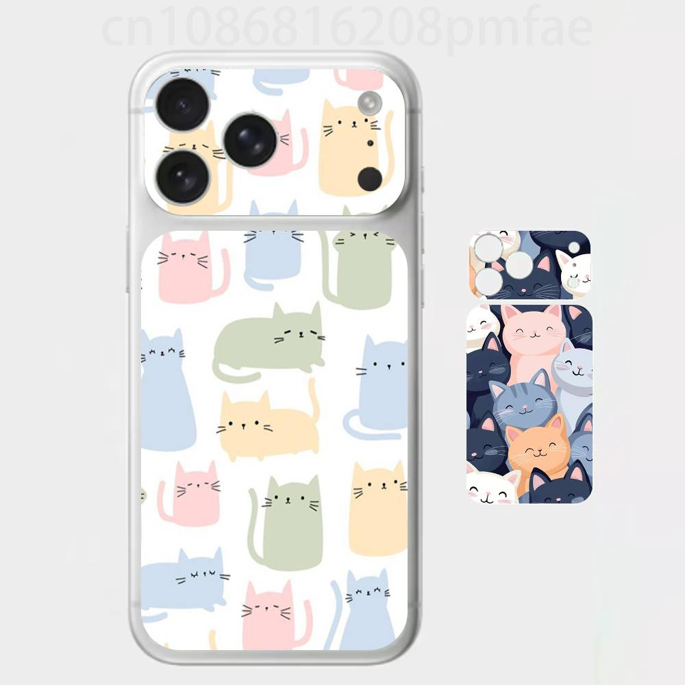 plenty of cats 3D Full Body Skin Decal for iPhone 17/Pro/Pro Max Color Rear Protective Sticker