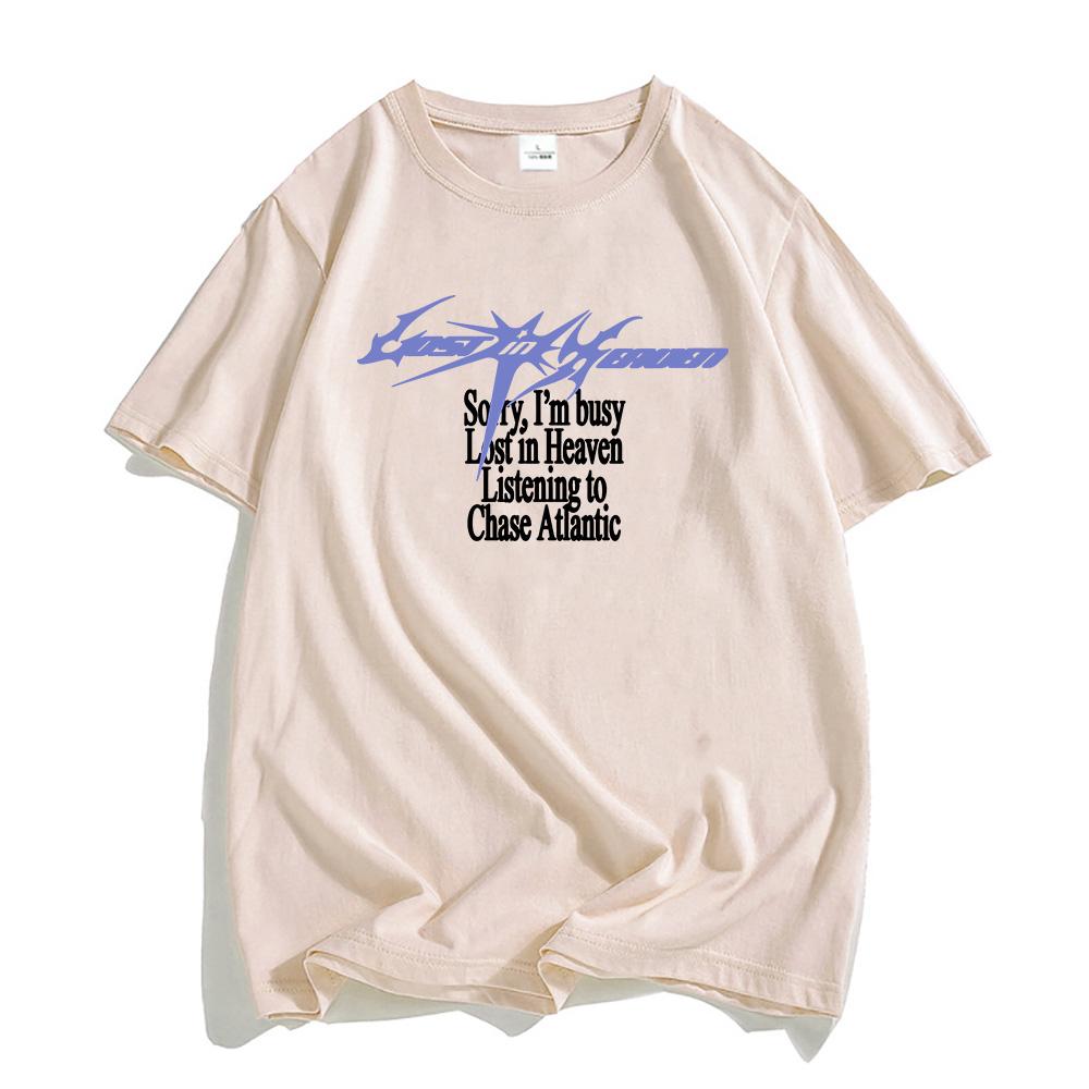 Lost In Heaven Print T-shirt Rock Band CHASE ATLANTIC Tshirts Cotton Summer Men Women Tees Graphic Clothing Camisetas Unisex Top