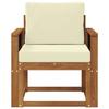 Maison Exclusive - Canapé d’extérieur Bois d'acacia massif et polyester Naturel