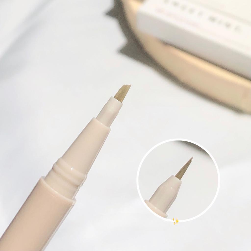 Eyeliner mit doppelseitigem Seidenraupenstift, matt perlmuttartige Aufhellung, bis hin zu zwei-in-1-doppelseitigem Seidenraupen-Lidschattenstift