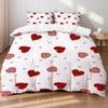 Romantic Red Love Rose Duvet Cover Set - Soft, Comfortable Perfect for Valentine's Day,Home,Dormitory,and Romantic Bedrooms