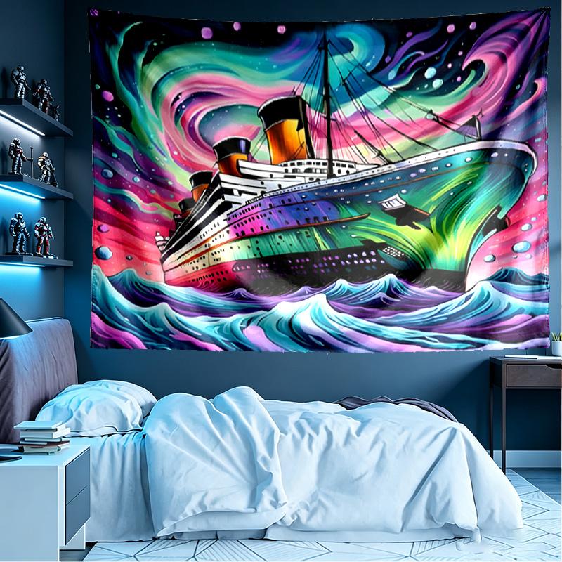 RMS Titanic Print Tapestry, Lightweight Wall Hanging, for Bedroom, Dorm, Living Room, Home Art Decor, Birthday Christmas Gift for Friends