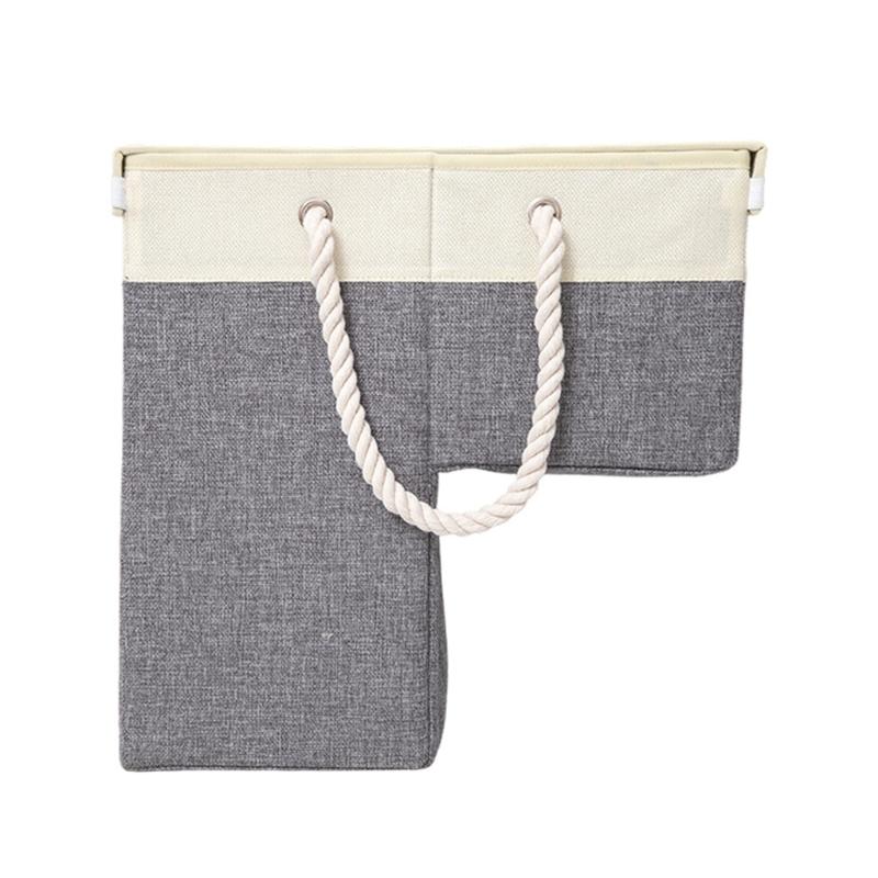 Sturdy Reinforced Storage Basket with Cover for Heavy Duty Clothes and Bedding Storage Linen Fabric Organization 1