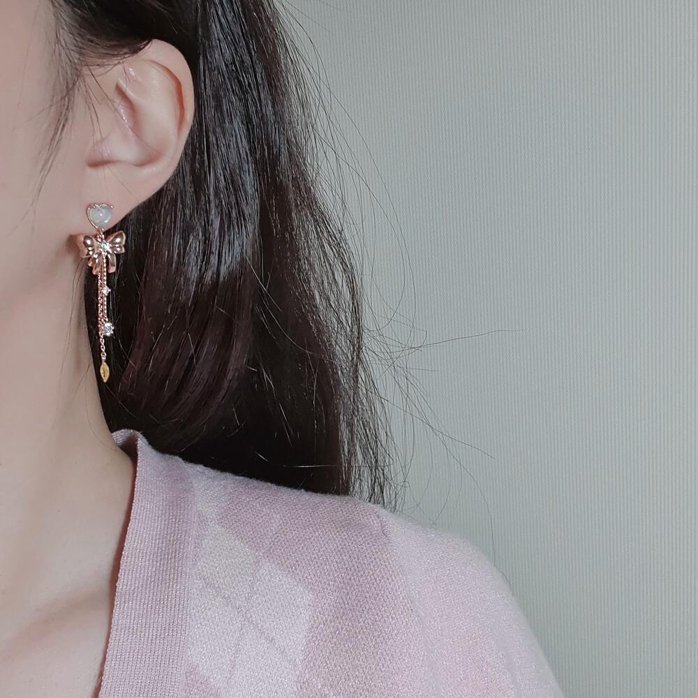 

[Aimelbie] Dreamy Ribbon and Heart Salons - Rosegold