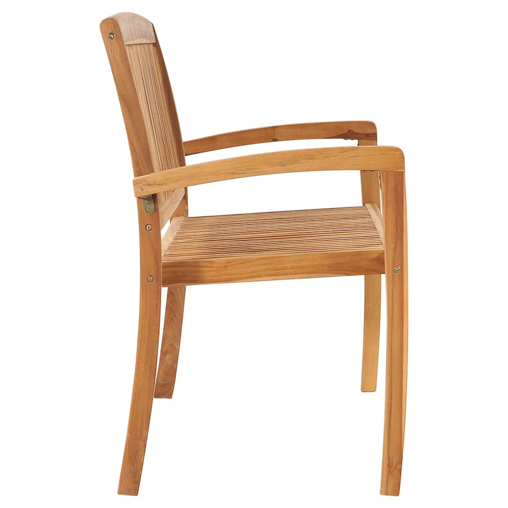 Garden Bench 2 Seater Stackable 120 cm Solid Teak Wood