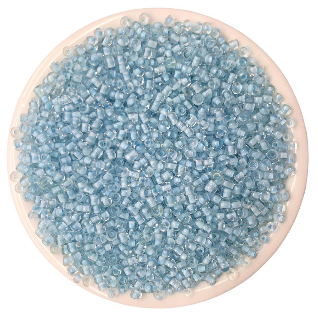 Solid Color 2/3/4mm Glass Seed Beads, Silver Lined, Dyed AB Cream, Round for Handmade Beading & Bracelets.