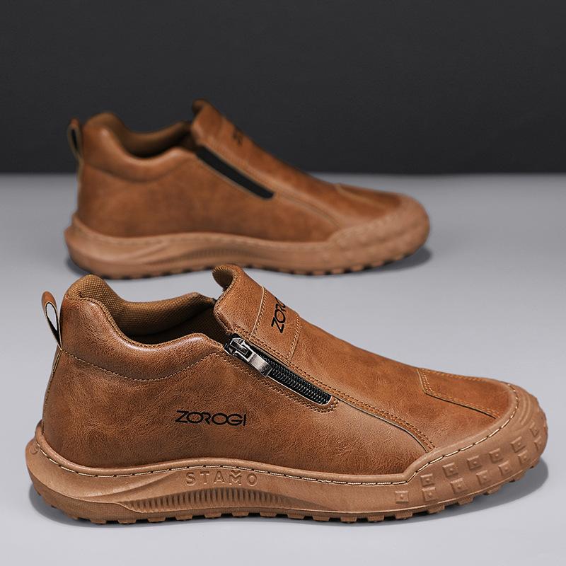 Spring mid-help zipper outdoor casual shoes personalized shoes