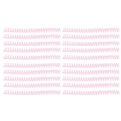 20Pcs Plastic Spiral Binding Coils 19mm 34in ID 30 Holes Spirals for A4 A5 Notebook Pink