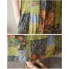 DIMANAF 2025 Summer Women Vintage Plus Size Long Printing Dress Short Sleeve Casual O-Neck Basic Fashion Loose Dress