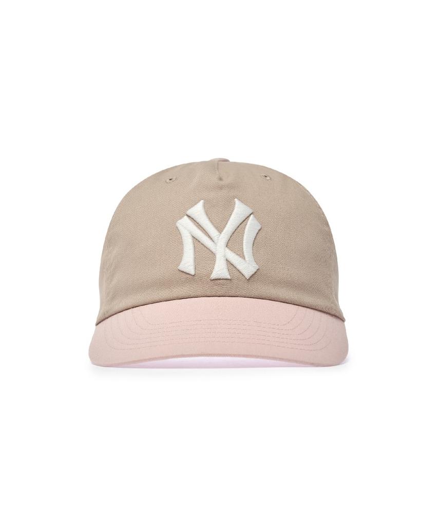 Emelbi Q-Fit Color Block Unstructured Ball Cap Ny (Mg.Sand)