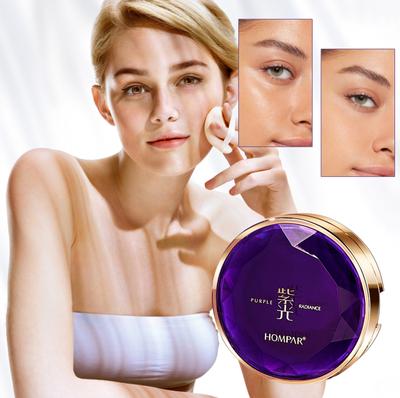 Purple Light Rejuvenating Cushion  Makeup Setting Concealer Not Easy To Remove Makeup Oil Control No Powder Sticking