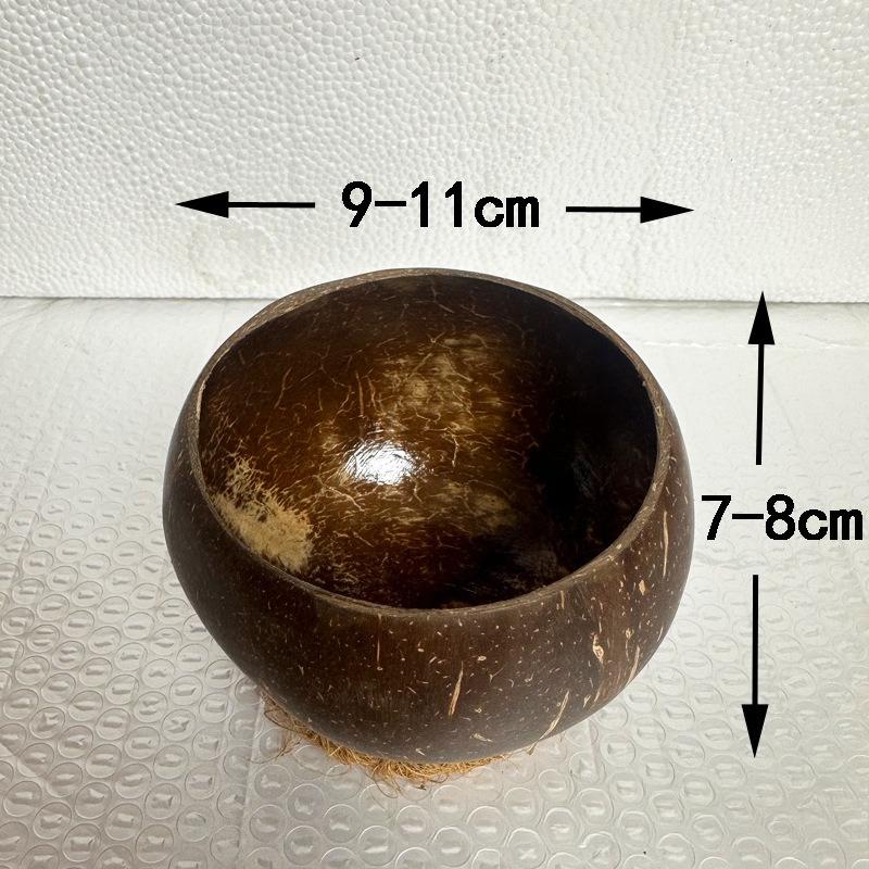 Coconut shell bowl, natural, Hainan, creative, Vietnamese old coconut shell bowl spoon set, dried fruit candle bowl