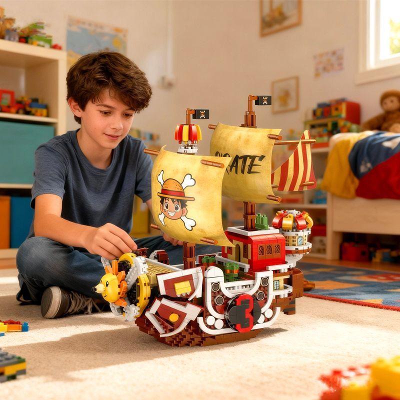Pirate King Thousand Sunny Model Building Blocks Toy - Educational Assembly Gift for Boys