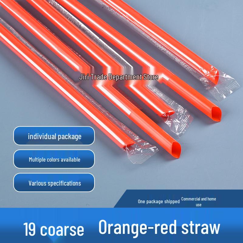 Individually Wrapped Transparent Sharp Tip Boba Straws - Pack of 1