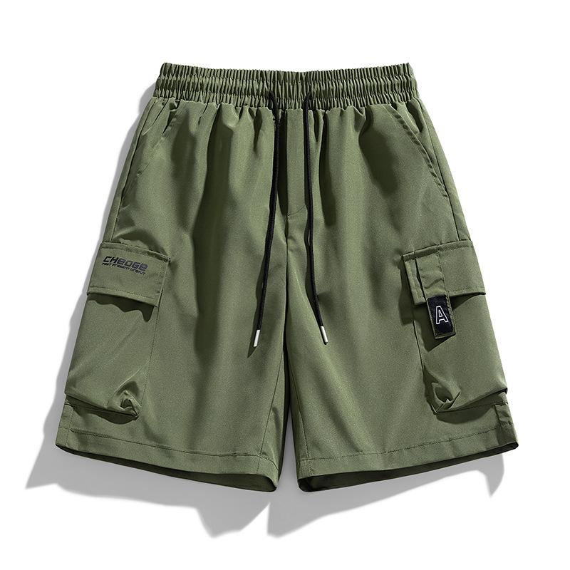 Summer Workwear Shorts, Trendy and Fashionable Straight Leg Wide Leg Capris, Youth Sports and Leisure Shorts