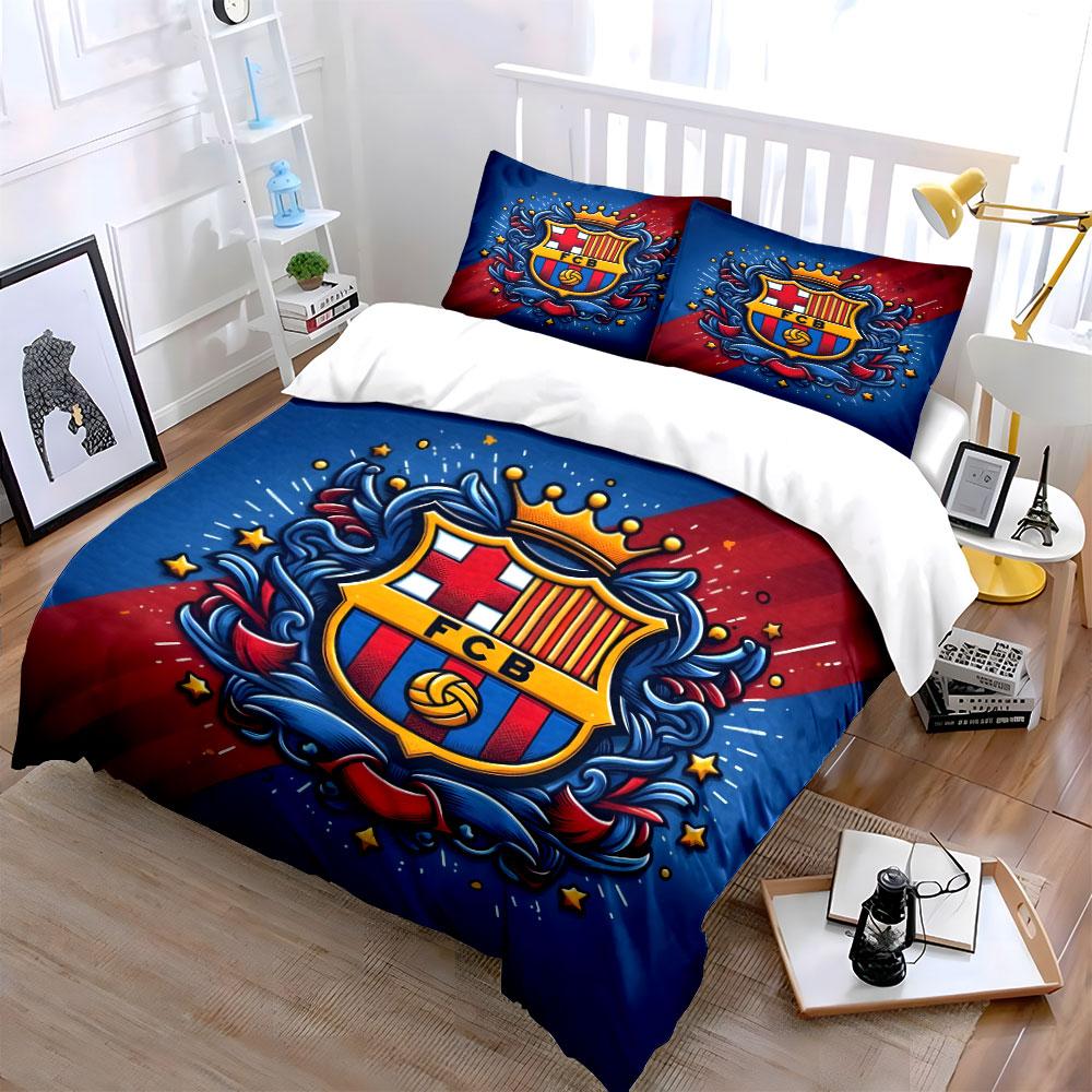 FC Barcelona Crest Design. Bedding Sets Duvet Cover Sets Duvet Covers Pillowcases(1*Duvet Cover 2*Pillowcases Without Duvet Insert)
