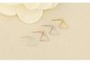 Tingxiang S925 Sterling Silver Geometric Triangle Beaded Earrings