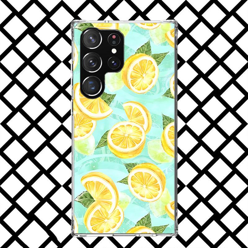 Summer Fruits Lemon Phone Case for Samsung Galaxy S26 S25 Edge S24 S23 Ultra S22 Plus S21 FE S20 + Soft Cover Print Fundas Galax