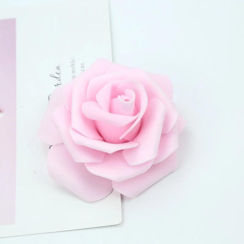 Artificial Flowers 7CM Foam Rose Flower Home Room Wedding Decoration Bridal Accessories Clearance Scrapbooking Brooch Handmade