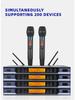 UHF Metal Wireless Microphone with Infrared Frequency Matching for Singing (One-to-Two)